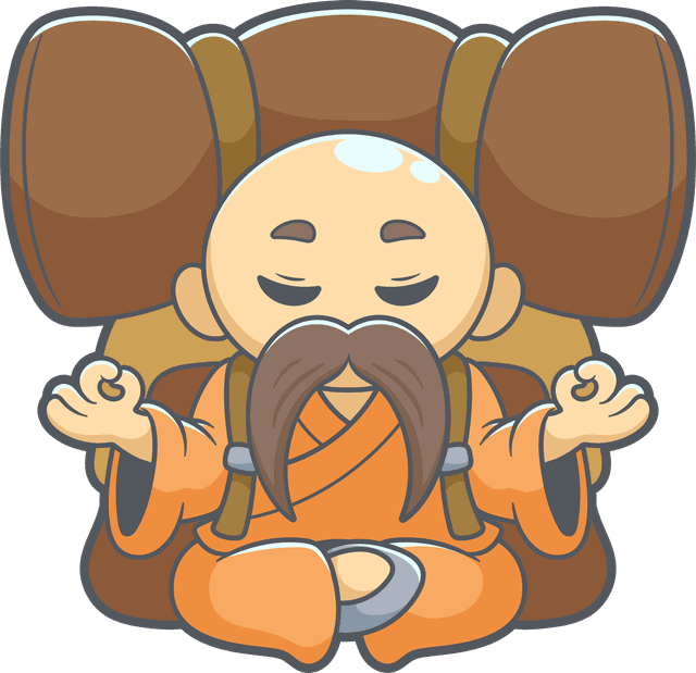Mindfulness mascot meditating